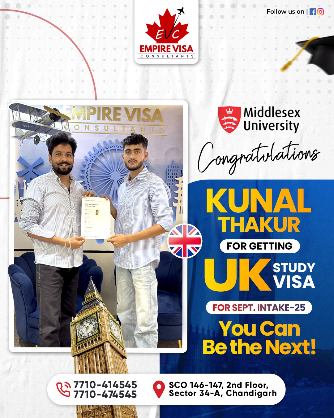 Kunal Thakur UK Study Visa